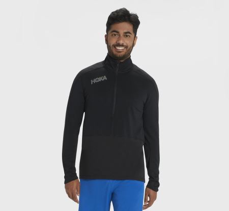 Hoka One One 1/2 Zip Midlayer - Jachete Barbati Negrii | RO-dK8GSiQ